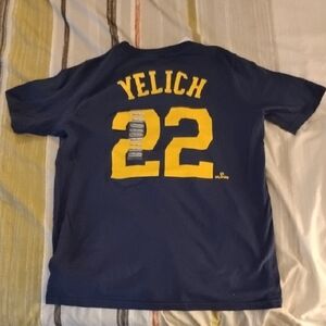 Navy Blue Milwaukee Brewers Kids Shirt